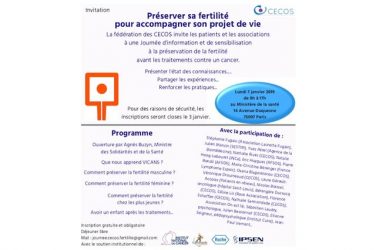 Journée « Préserver sa fertilité pour accompagner son projet de vie » Paris 07 janvier 2019