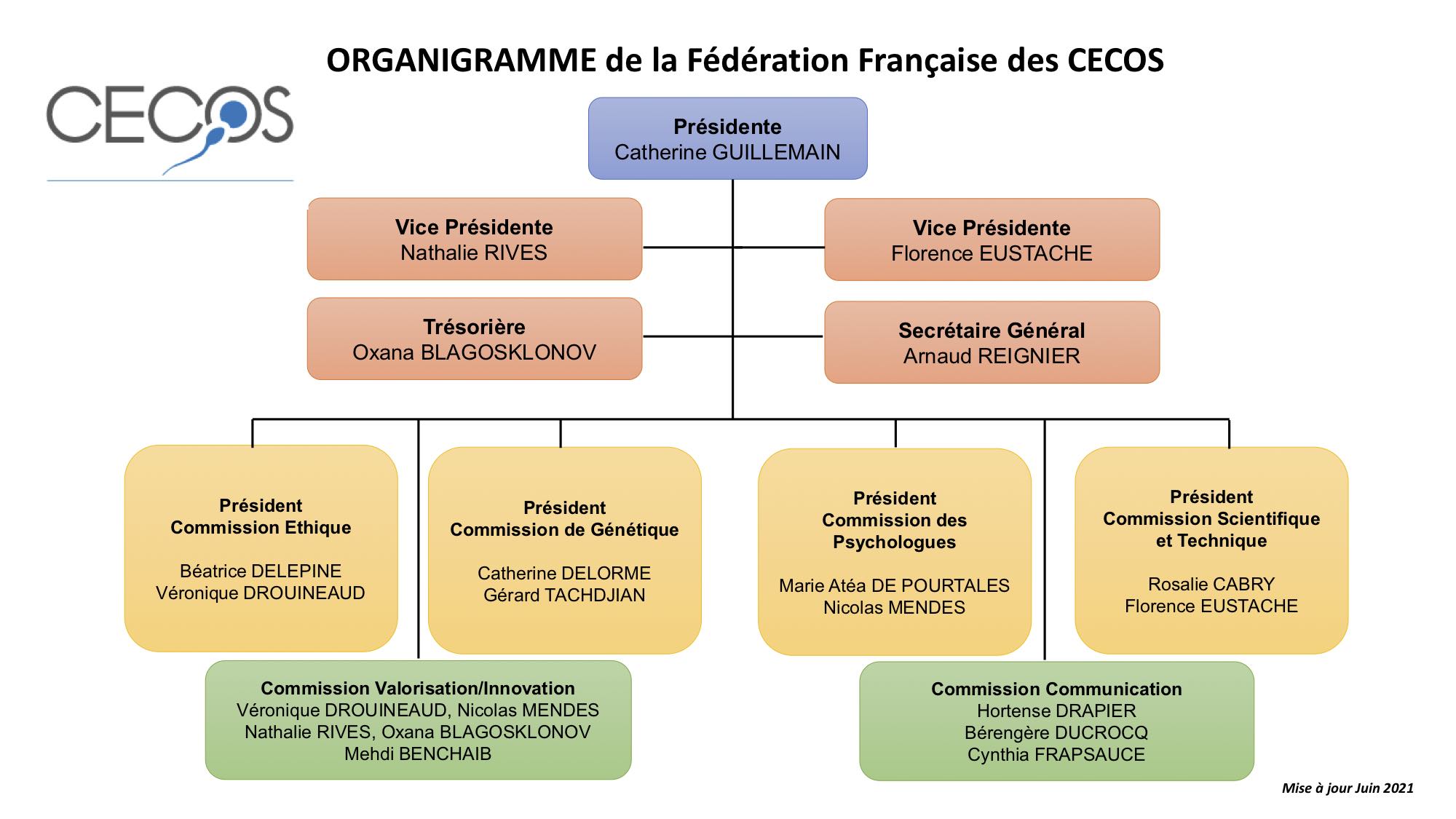 Organigramme CECOS juin 2021